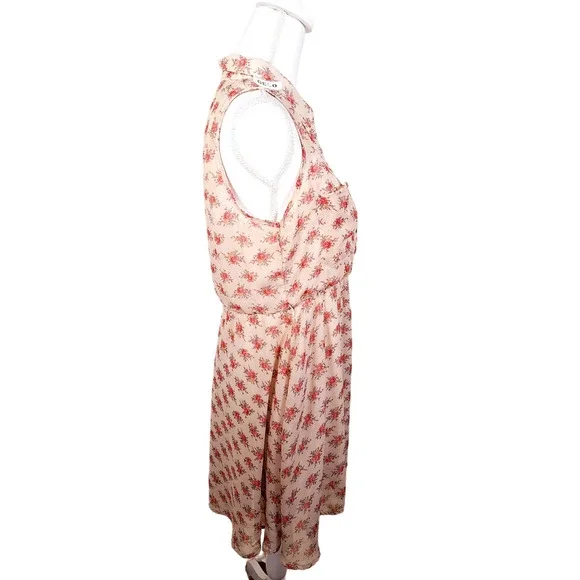 Freebird Women's Sleeveless Floral Dress with 2 Front Pockets - Picture 5 of 6